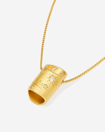 Bijoux JW PEI Bamboo Necklace Women Doré Blanche | FR1120TV