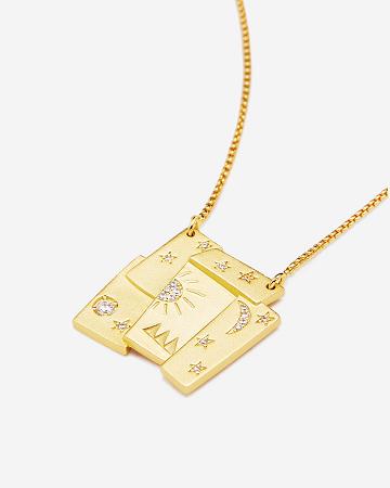 Bijoux JW PEI Cosmos Combination Necklace Women Doré Blanche | FR1114NB