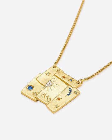 Bijoux JW PEI Cosmos Combination Necklace Women Doré Multicolore | FR1115MA