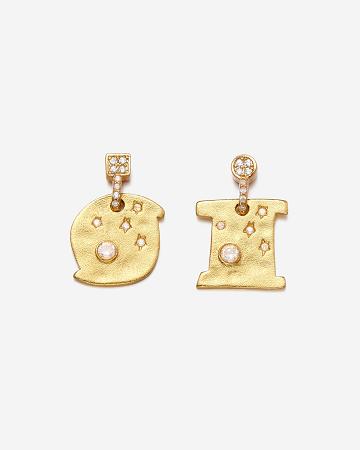 Bijoux JW PEI Cosmos Earrings Women Doré Blanche | FR1112VD
