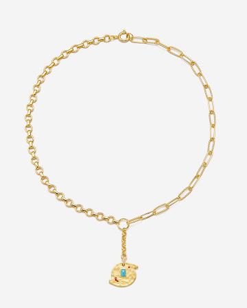 Bijoux JW PEI Cosmos Round Necklace Women Doré Multicolore | FR1106JJ