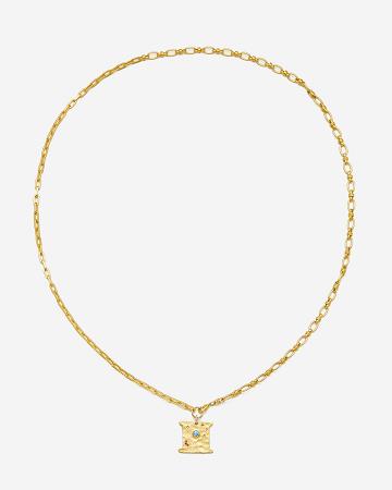 Bijoux JW PEI Cosmos Square Necklace Women Doré Multicolore | FR1103FM