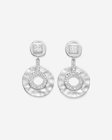 Bijoux JW PEI Geometrical Openwork Small Round Earrings Women Argent | FR1084XF