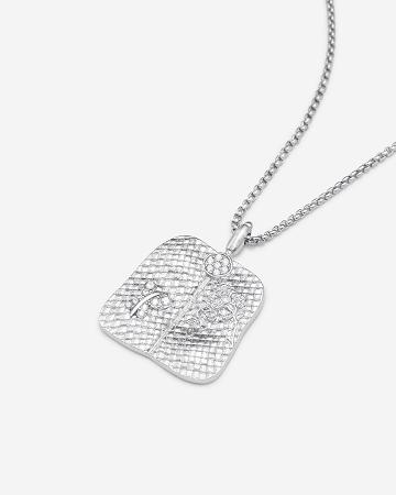 Bijoux JW PEI Plantain Fan Pendant Necklace Women Argent Blanche | FR1066EX