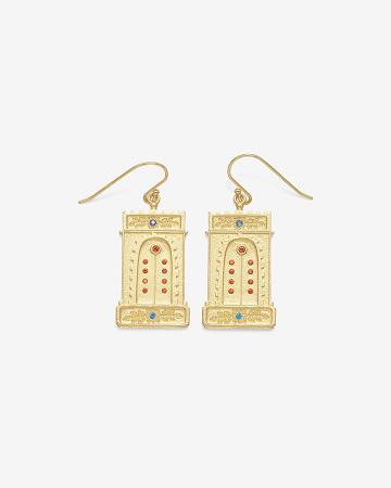 Bijoux JW PEI Roman Arch Earrings Women Doré Multicolore | FR1062NB