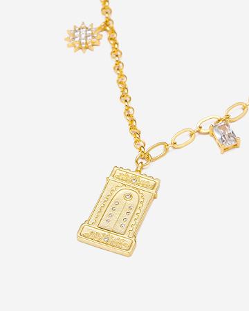 Bijoux JW PEI Roman Arch Pendant Necklace Women Doré Blanche | FR1058XF
