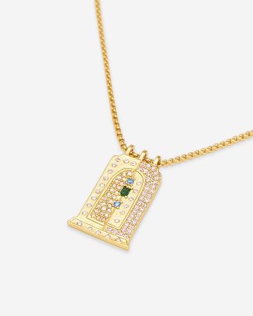 Bijoux JW PEI Roman Small Arch Pendant Necklace Women Doré Multicolore | FR1056LH