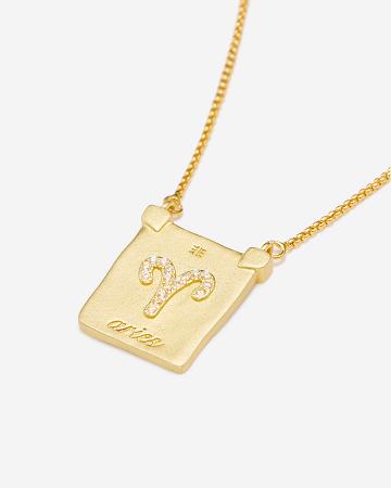 Bijoux JW PEI Zodiac Pendant Necklace Women Doré | FR1053HK
