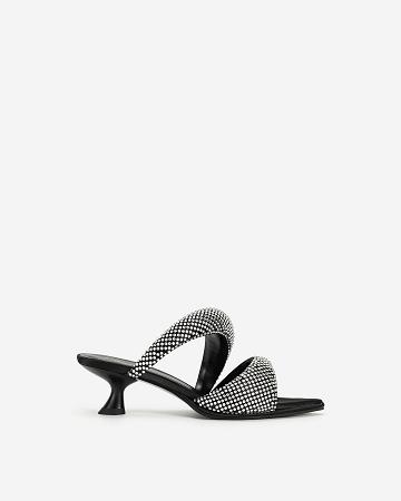 Chaussures JW PEI JW PEI Sara Mule Artificial Crystal Women Noir | FR1046OR