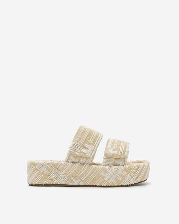 Chaussures JW PEI Lexi Terry Claquette Sandal Women Blanche | FR1035BC
