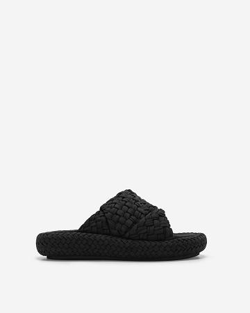 Chaussures JW PEI Lilah Woven Plateforme Sandal Women Noir | FR1031ZG