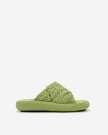 Chaussures JW PEI Lilah Woven Plateforme Sandal Women Vert | FR1034VD