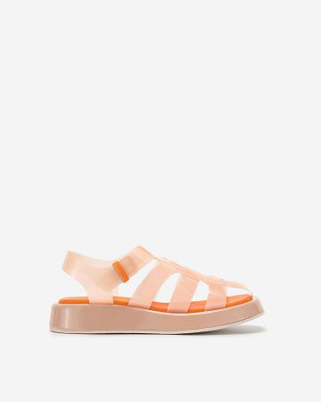 Chaussures JW PEI Piper Plateforme Sandal Women Beige Orange | FR1017YU