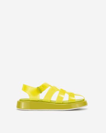 Chaussures JW PEI Piper Plateforme Sandal Women Jaune | FR1019IS