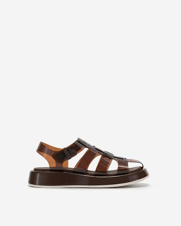 Chaussures JW PEI Piper Plateforme Sandal Women Cafe | FR1020OR