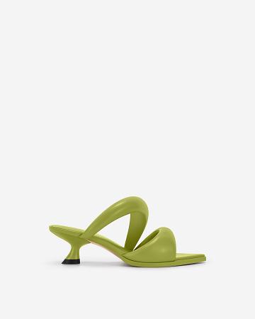 Chaussures JW PEI Sara Mule Women Vert Olive | FR1013WY