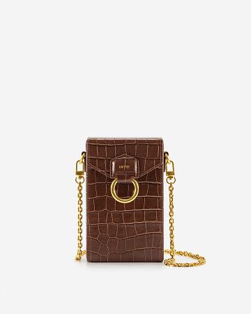 Sac Mobile JW PEI Lola Chain Women Marron | FR1322NB