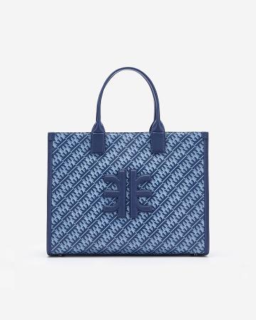 Sac À Main JW PEI FEI Medium Tote Women Bleu Marine | FR1433YU