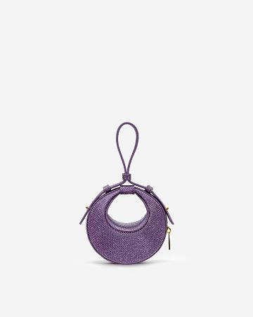 Sac À Main JW PEI Rantan Super Mini Glossy Finish Women Violette | FR1393KI