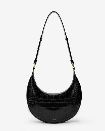 Sacs Crossbody JW PEI Carly Saddle Women Noir | FR1519FM