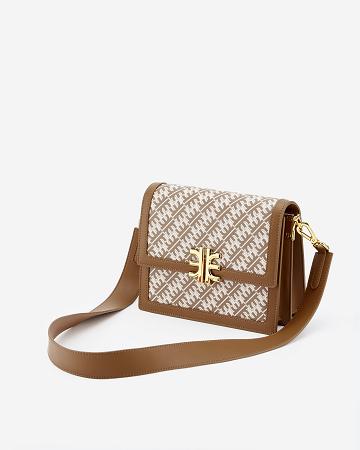 Sacs Crossbody JW PEI FEI Mini Flap Women Marron | FR1499ZG