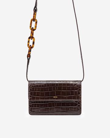 Sacs Crossbody JW PEI Julia Acrylic Chain Women Bordeaux | FR1494GL