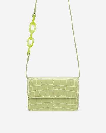 Sacs Crossbody JW PEI Julia Acrylic Chain Women Vert Olive Vert | FR1495HK