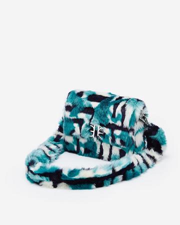 Sacs Crossbody JW PEI Mini Flap Faux Fur Fabric Women Blanche | FR1469HK