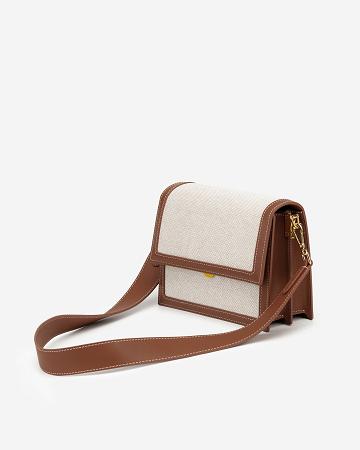 Sacs Crossbody JW PEI Mini Flap Women Beige | FR1461IS