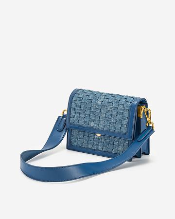 Sacs Crossbody JW PEI Mini Flap Women Bleu | FR1466DN