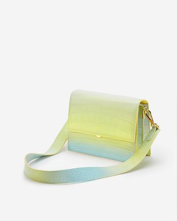 Sacs Crossbody JW PEI Mini Flap Women Jaune Bleu | FR1467FM