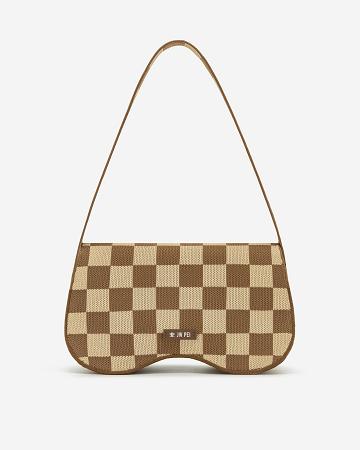 Sacs À Bandoulière JW PEI Becci Tricoté Women Marron Beige | FR1293CE