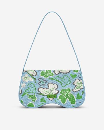 Sacs À Bandoulière JW PEI Becci Tricoté Women Bleu Multicolore | FR1298QZ