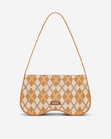 Sacs À Bandoulière JW PEI Becci Tricoté Women Orange Blanche | FR1303YU