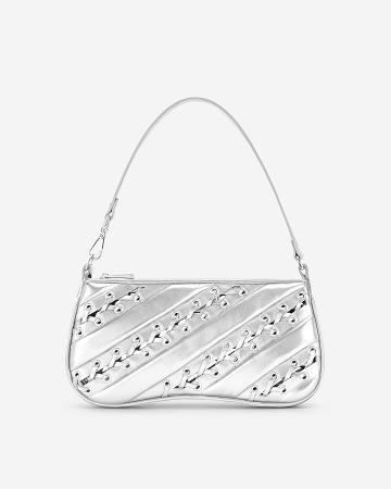 Sacs À Bandoulière JW PEI Eva Metallic Straps Women Argent | FR1286GL