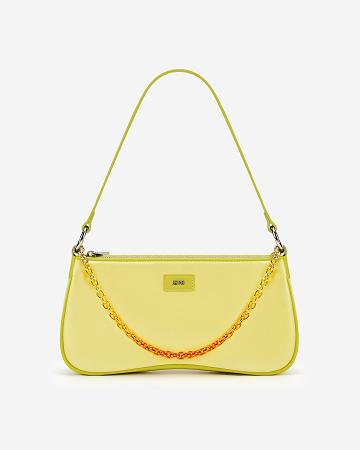 Sacs À Bandoulière JW PEI Eva Satin Gradient Chain Women Jaune | FR1280OR