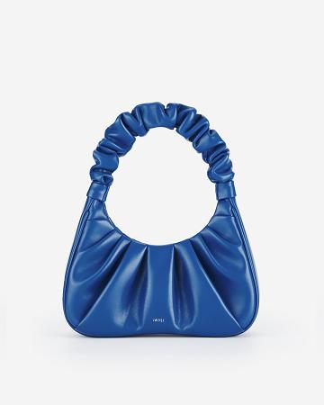 Sacs À Bandoulière JW PEI Gabbi Ruched Hobo Women Bleu Marine | FR1233FM