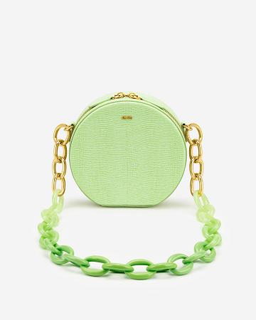 Sacs À Bandoulière JW PEI Luna Gradient Acrylic Chain Circle Women Vert | FR1203PQ