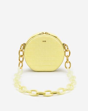 Sacs À Bandoulière JW PEI Luna Gradient Acrylic Chain Circle Women Jaune | FR1205SO