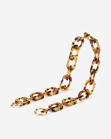 Sangle De Chaîne JW PEI Mya Tortoiseshell Acrylic Women Doré | FR1136XF